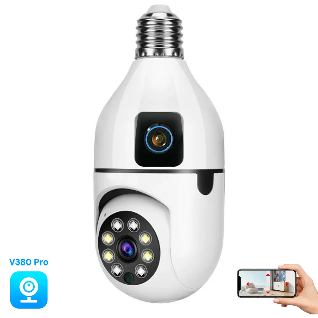 Bulb WIFI Dual Lens Camera