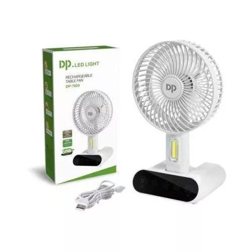 Dp Portable Mini Soft-Torch Table Fan, USB And LED Light