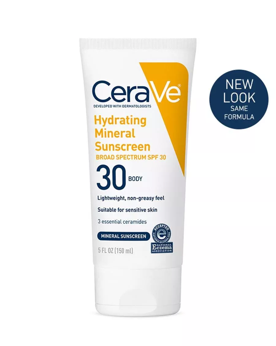 CeraVe Hydrating Mineral Sunscreen SPF 30 Body Lotion