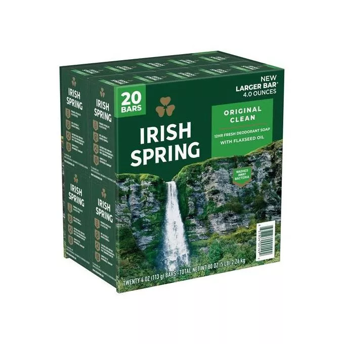Irish Spring Original Deodorant Soap x 20