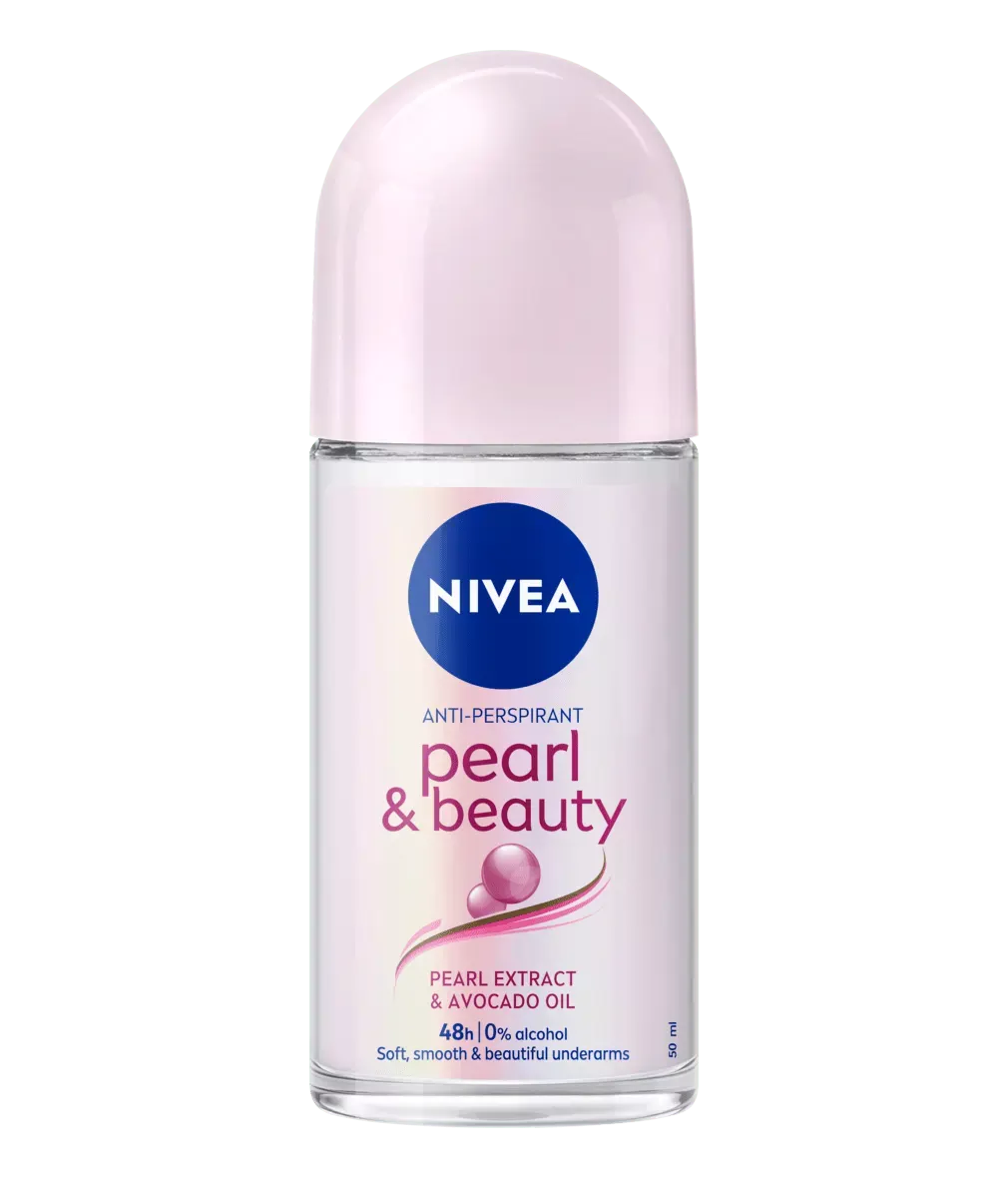 NIVEA Pearl and Beauty 50ml Deo Roll On | With Pearl Extracts & Avocado Oil
