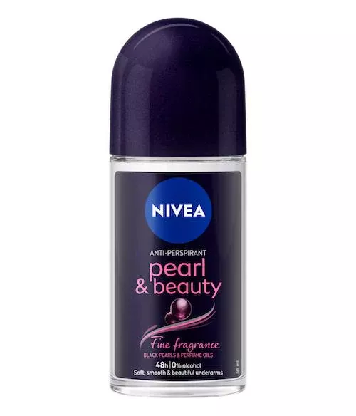 NIVEA Pearl & Beauty Black Pearl Fine Fragrance Anti-Perspirant Roll-On, 48h - 50ml