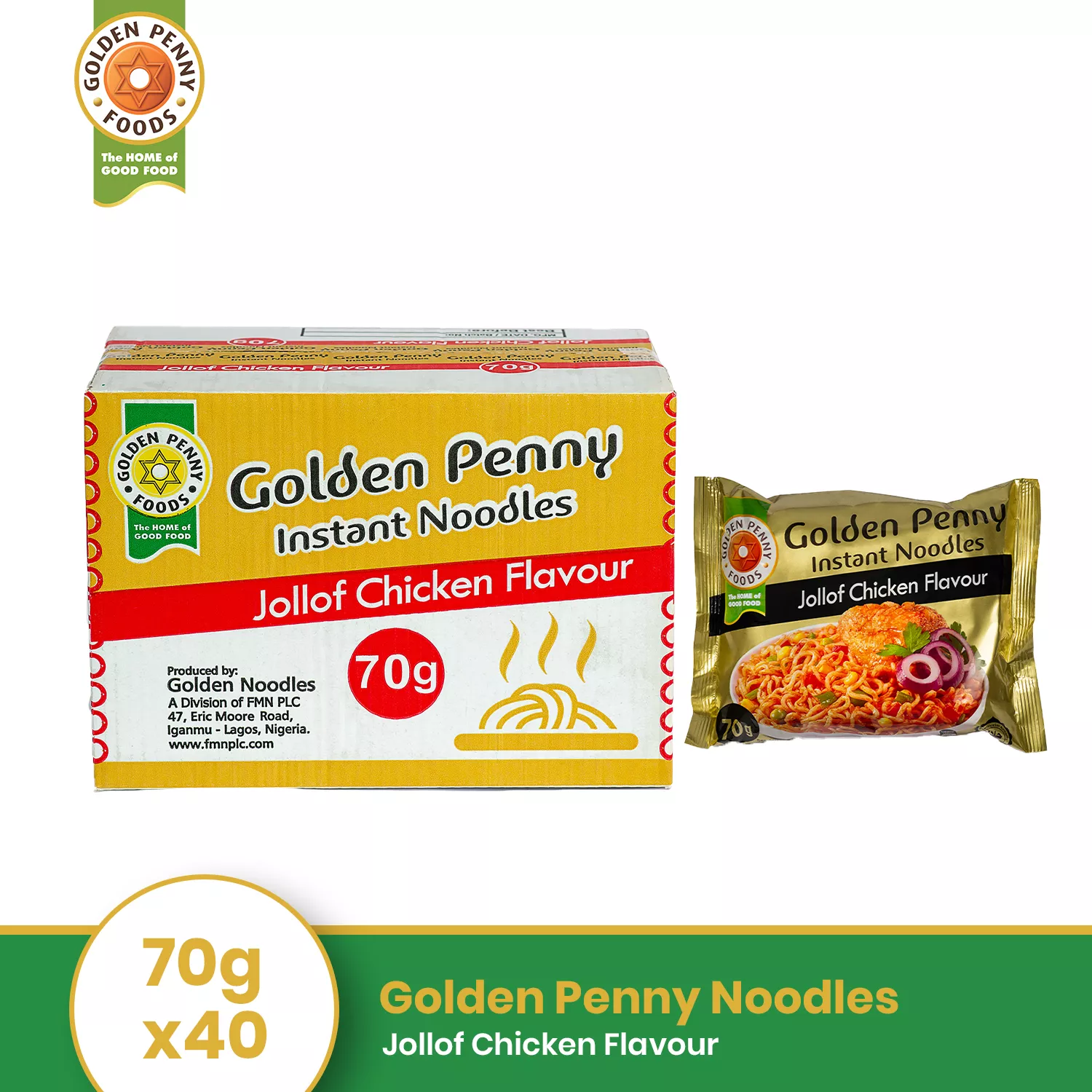 Golden Penny Noodles Jollof (70g x 40) Carton