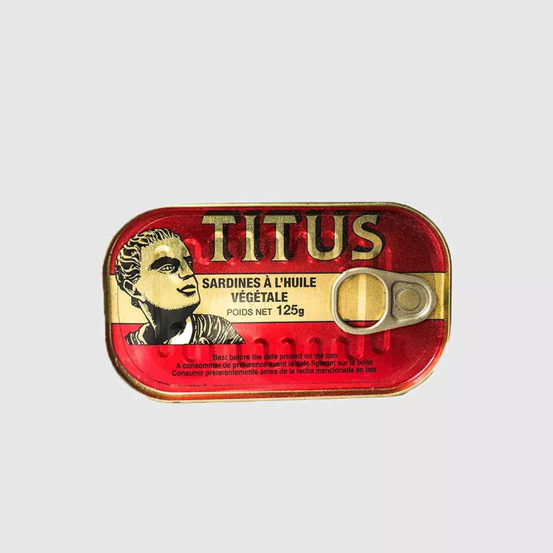 TITUS SARDINES IN VEGETABLE OIL 125G