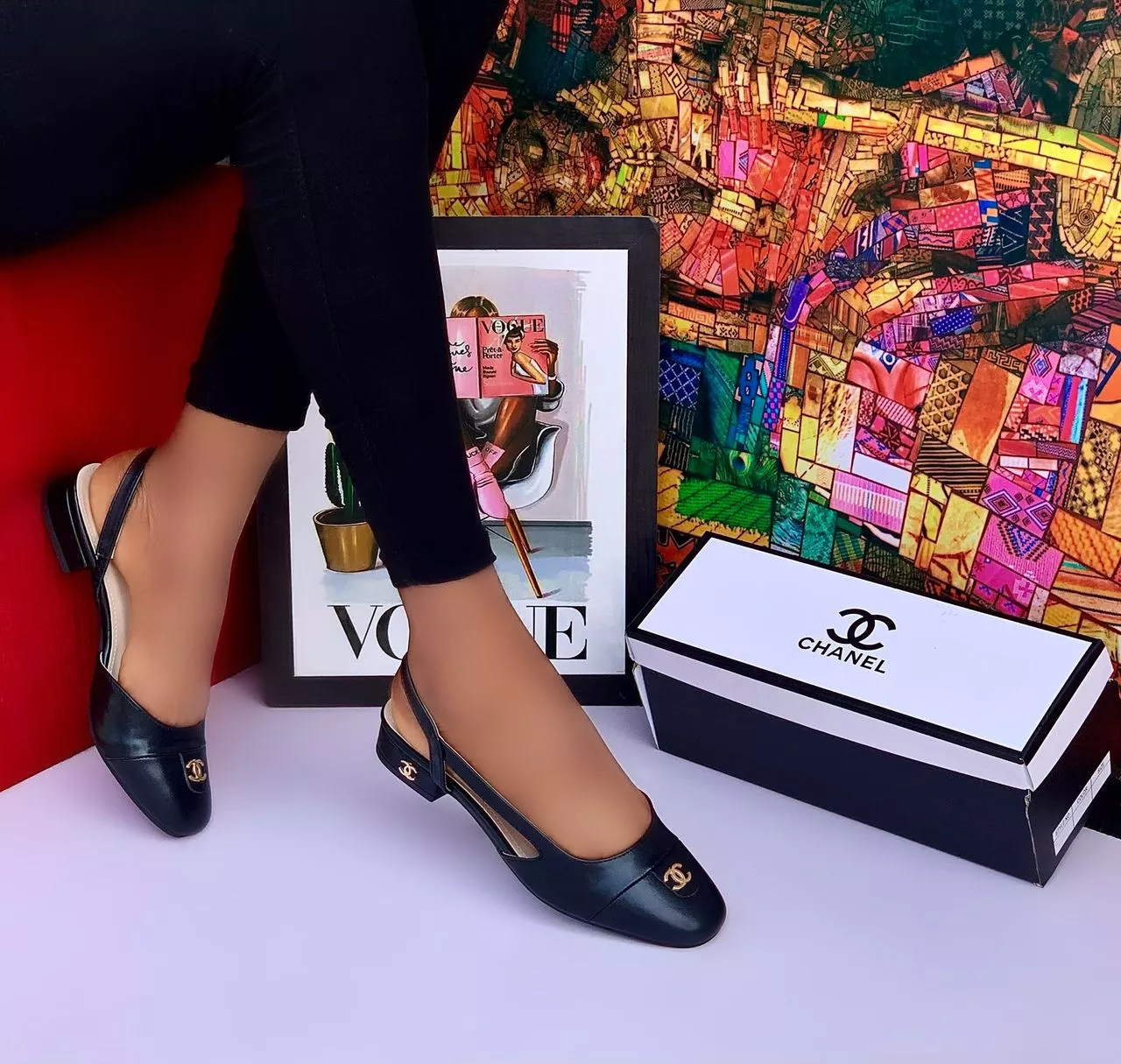 Chanel Black Sandals