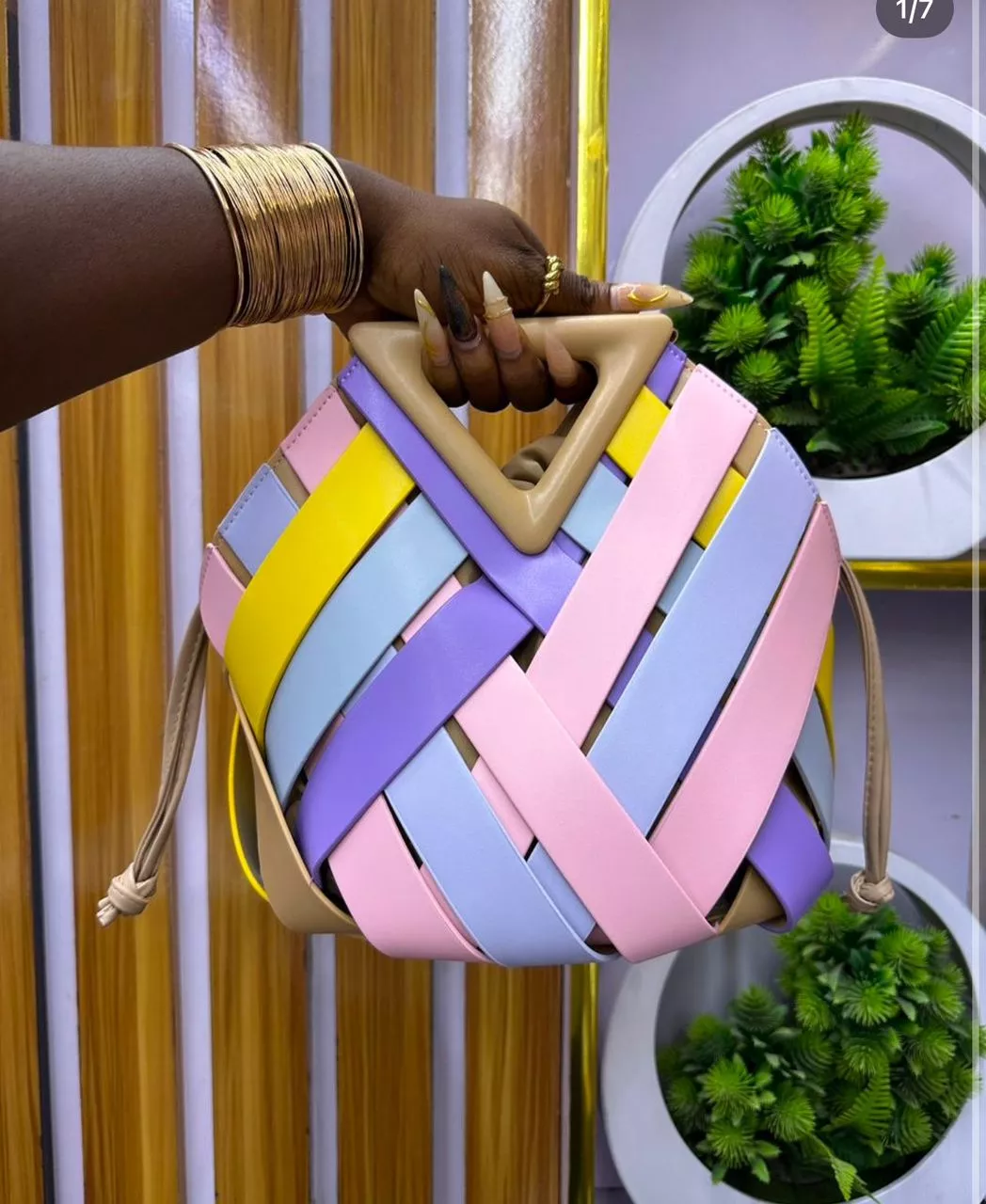 Woven Leather Handbag