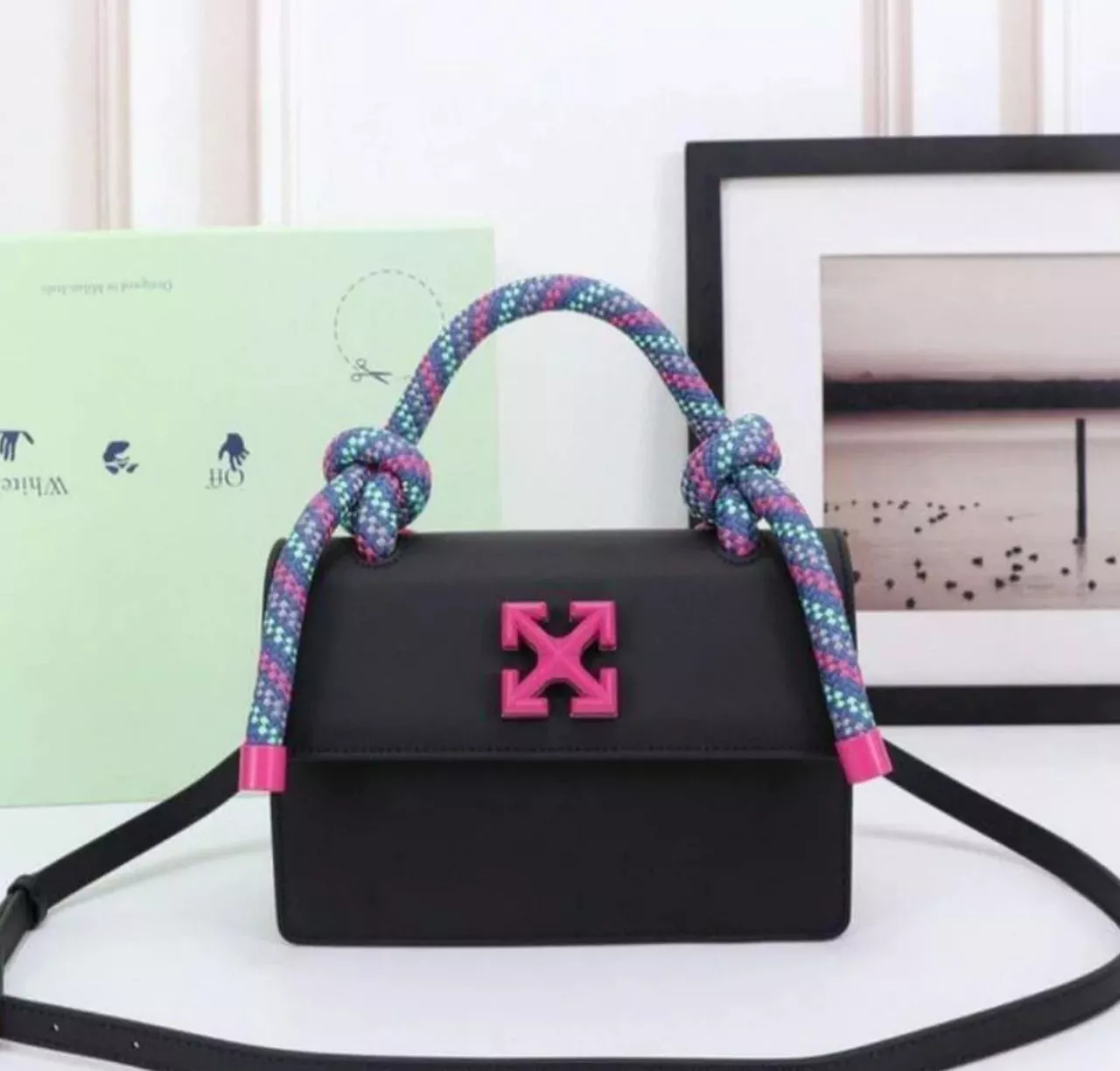 Luxury Off White Bag in color Black