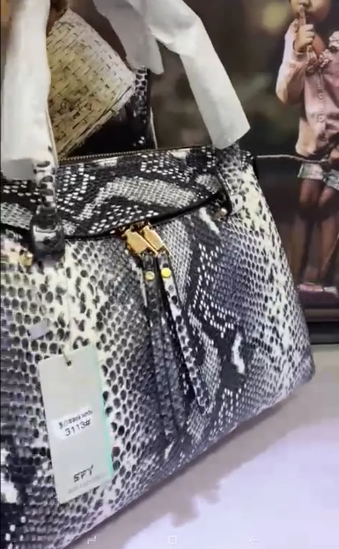 Cobra Skin Luxury midi bag