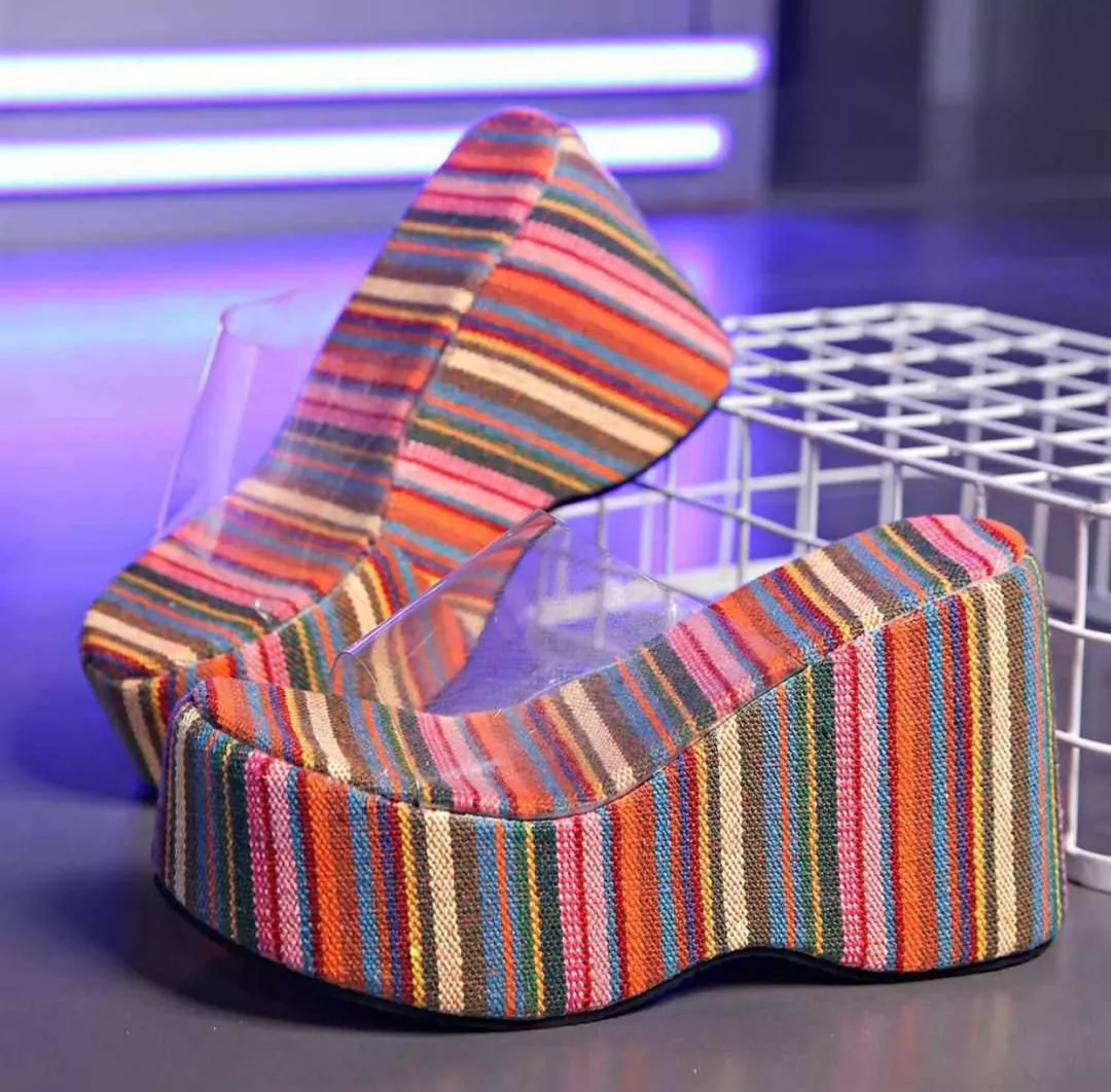 Rainbow Platform Sandals