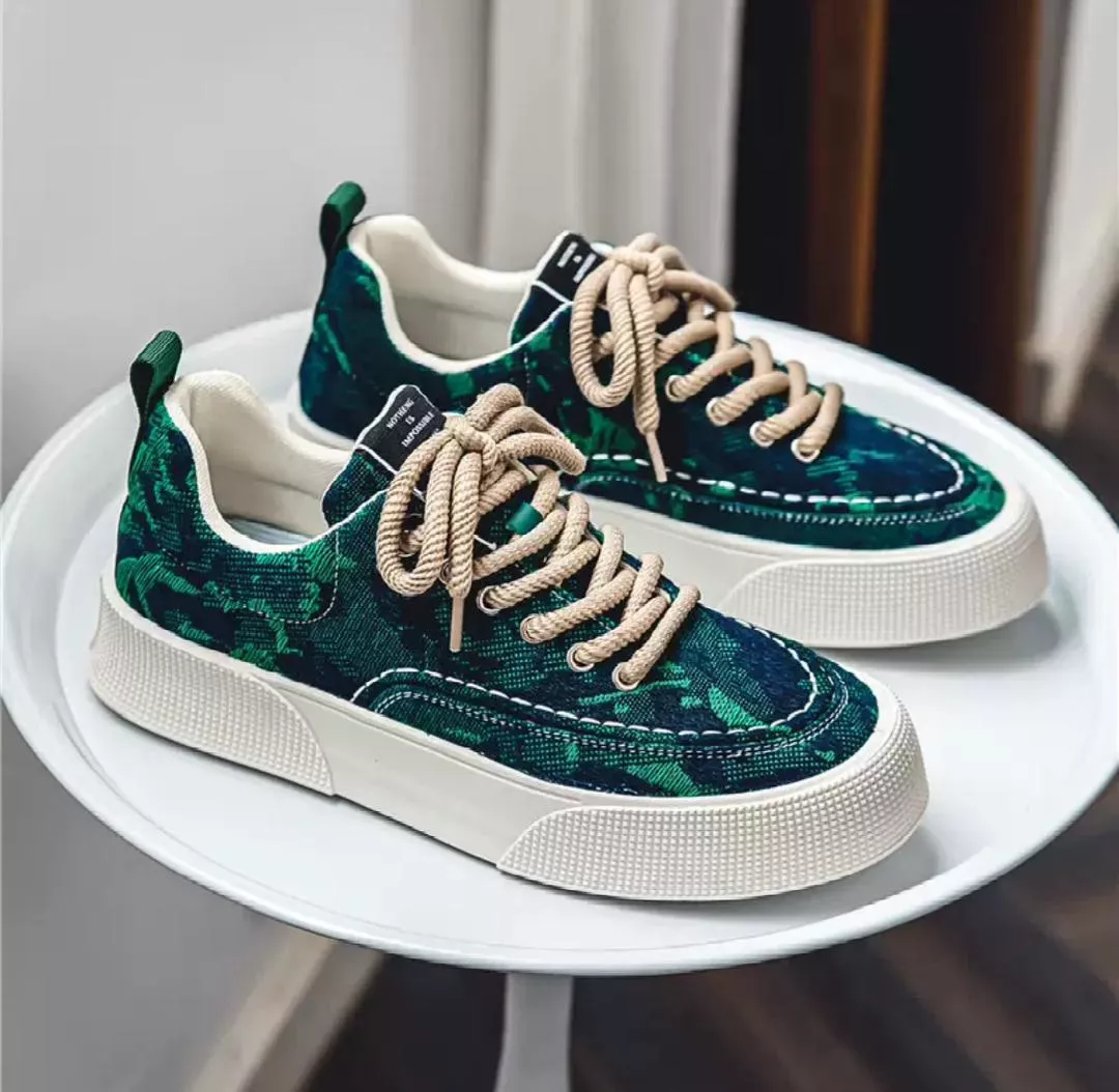 Men's Canvas Sneakers (Green)