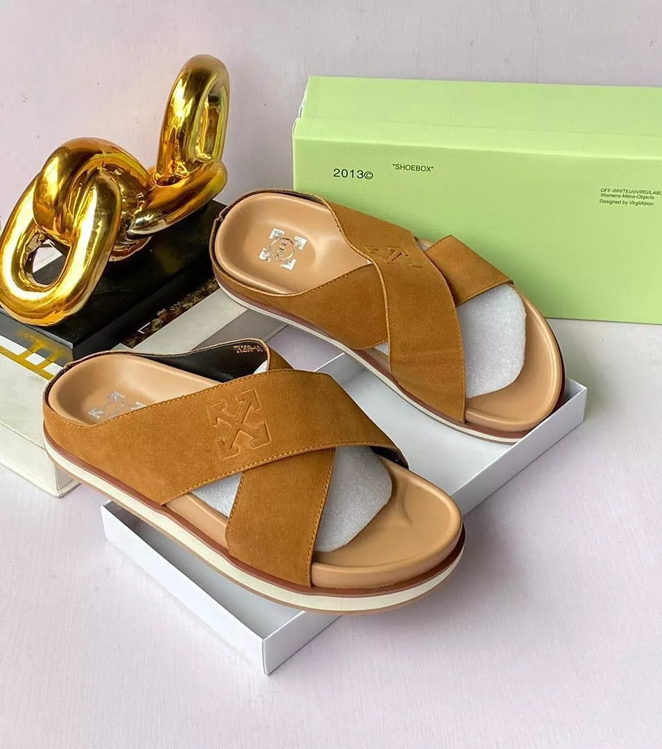 Off-White Cross-Strap Palm Slippers