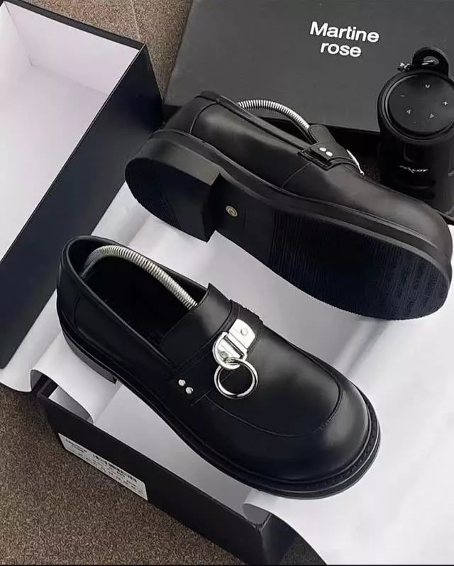 Martine Rose Bulb-Toe Ring Loafers