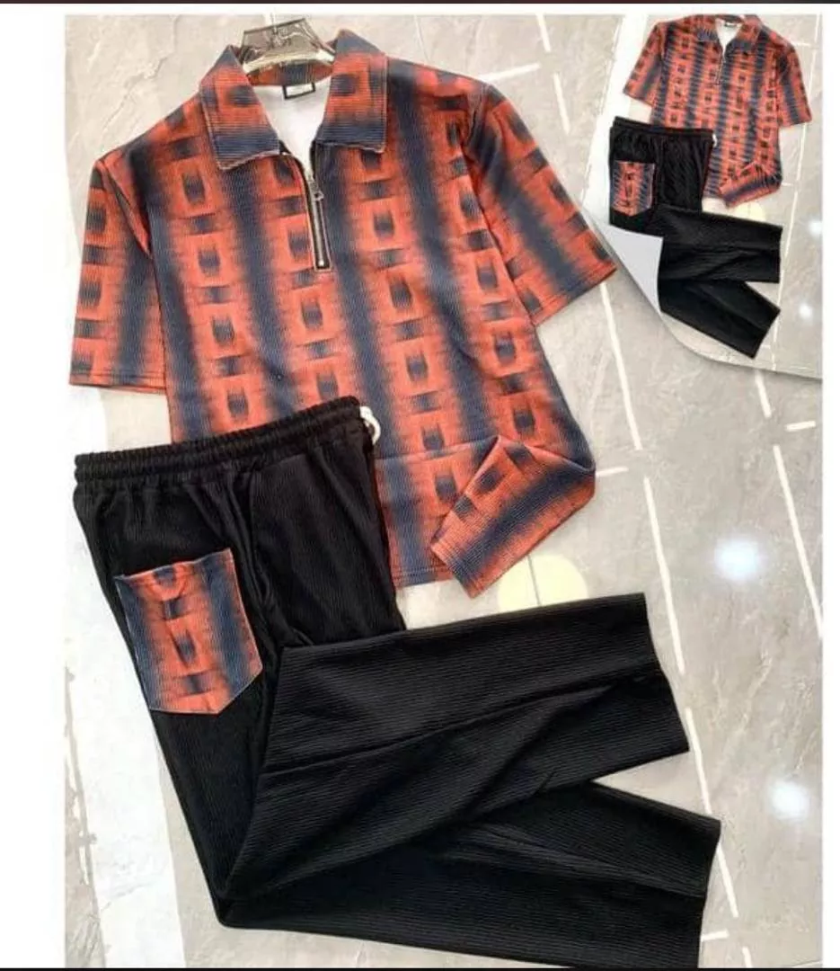 Men’s Two-Piece Polo Shirt & Trouser Set