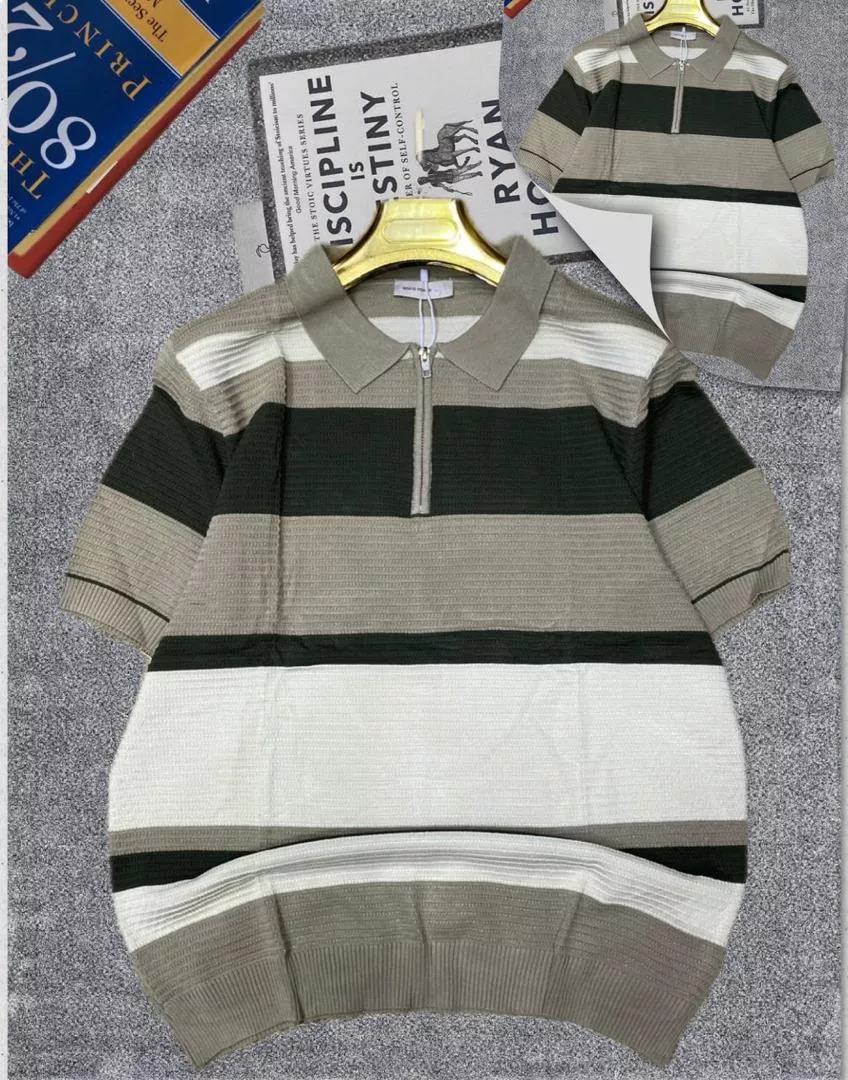 Modern Striped Polo