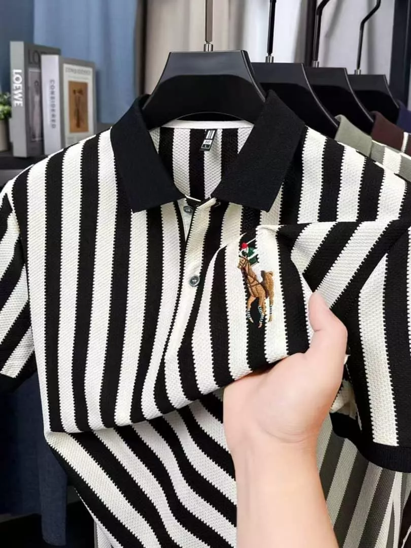 Classic Striped Polo