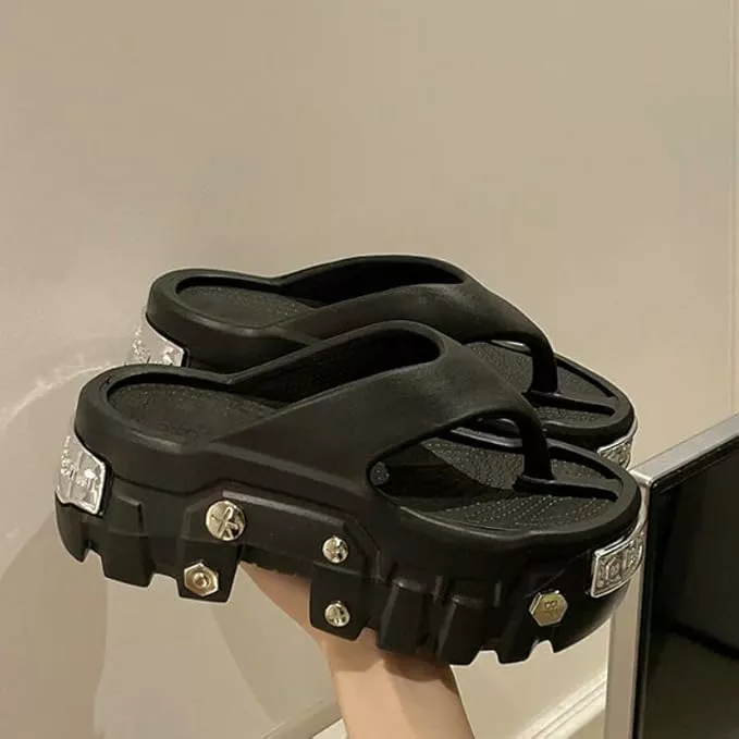 Women's Clogs Women's Flip Flops Punk Casual Thick-Soled Sandals