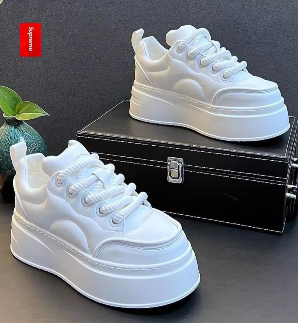 Supreme Platform Sneakers – White