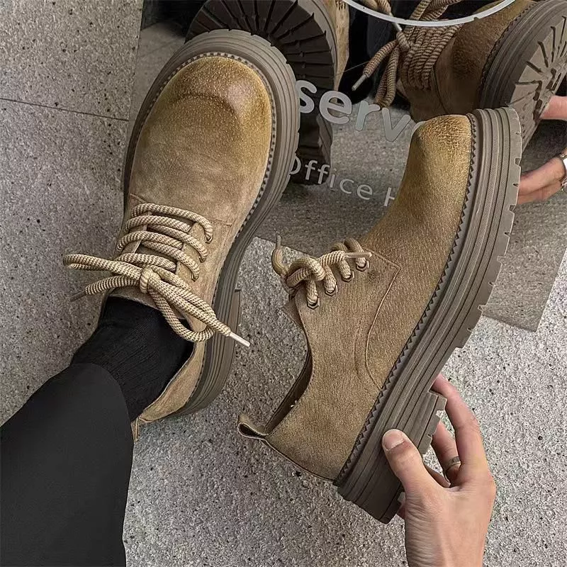 Men’s Suede Platform Derby Shoes