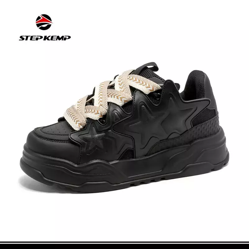 Star Shoes Walking Cute Sneakers Black