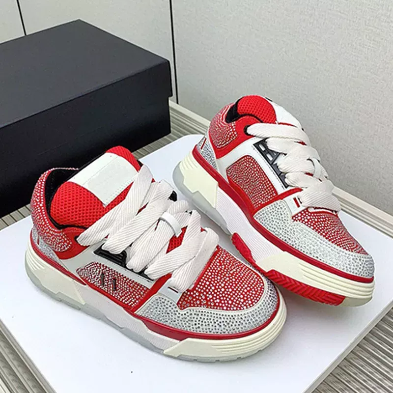 Designer Crystal MA1 Red Sneakers