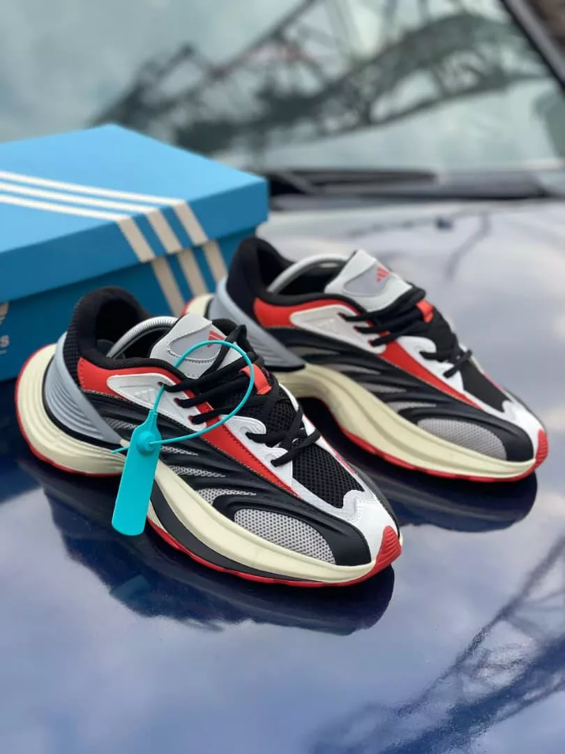 Adidas XLG Sneakers (Black / White / Grey / Red)