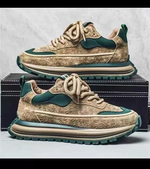 Supreme Luxe Chunky Sneakers – Beige & Green