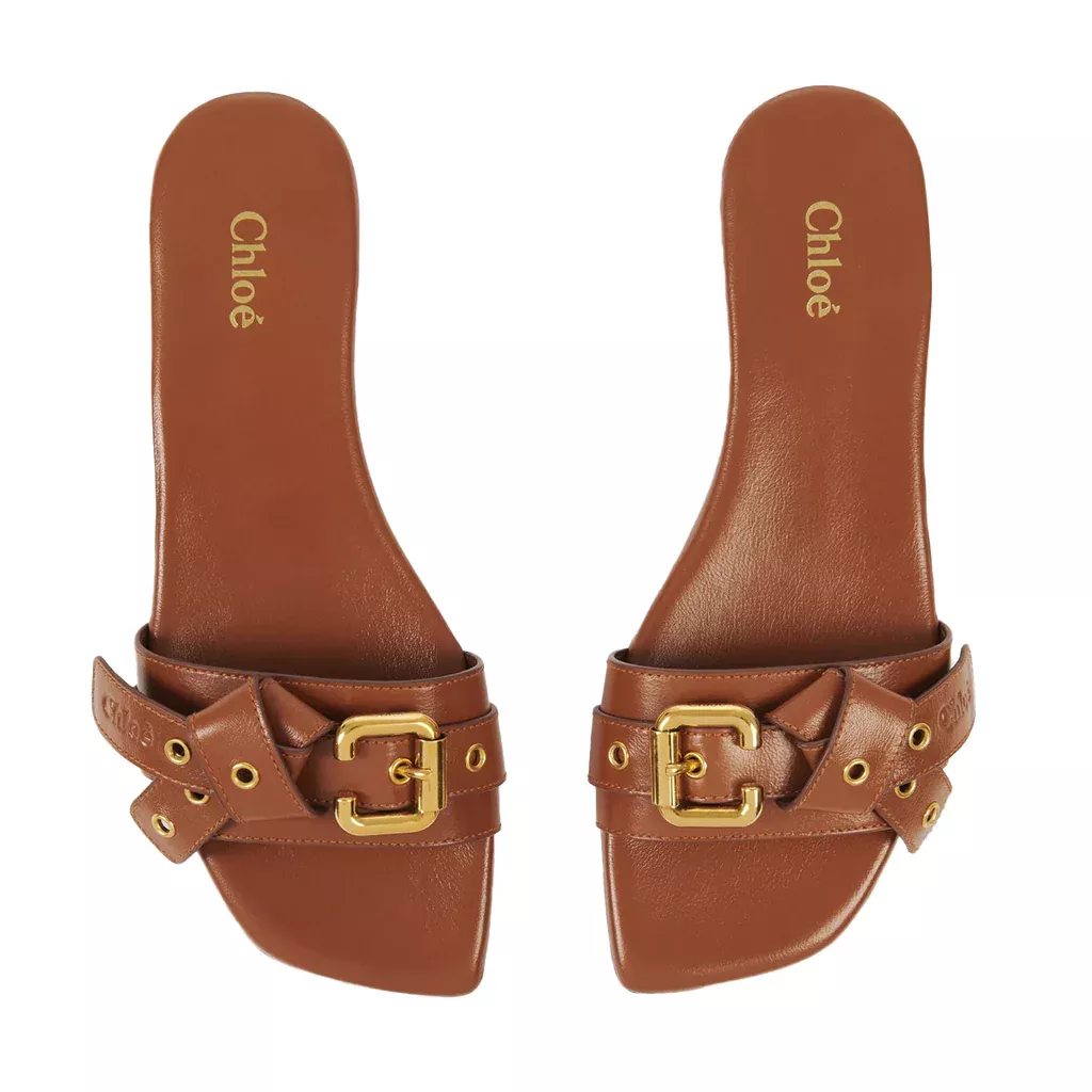 Chloé Mae Slide Sandals – Nude