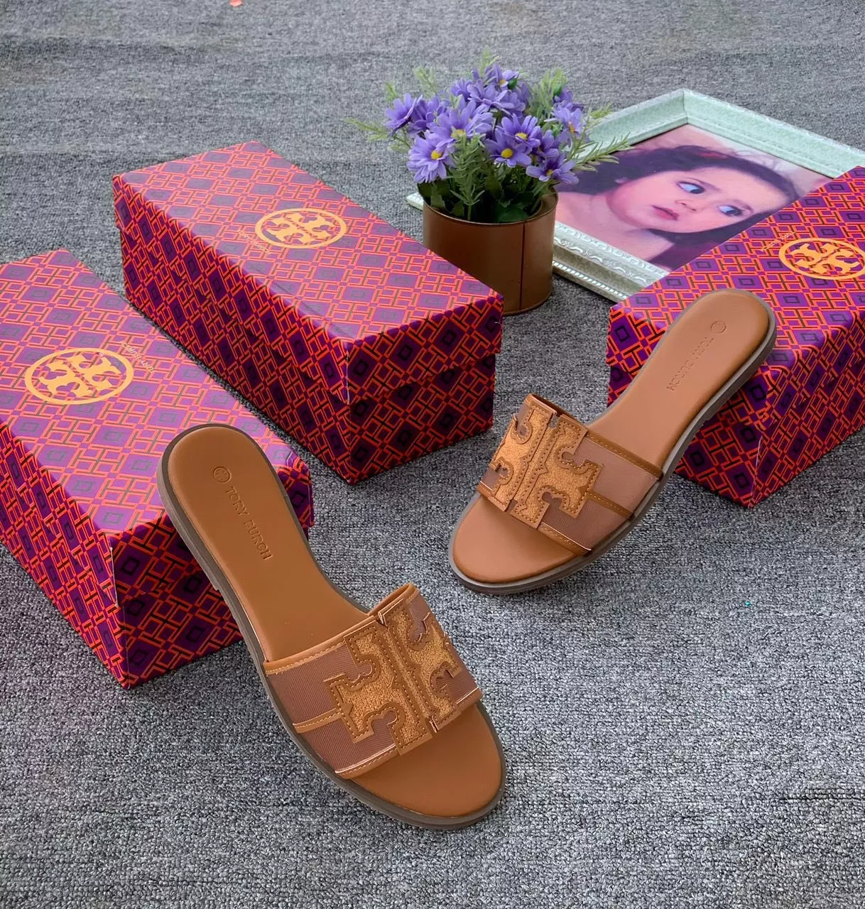 Tory Burch Double T Sport Slide