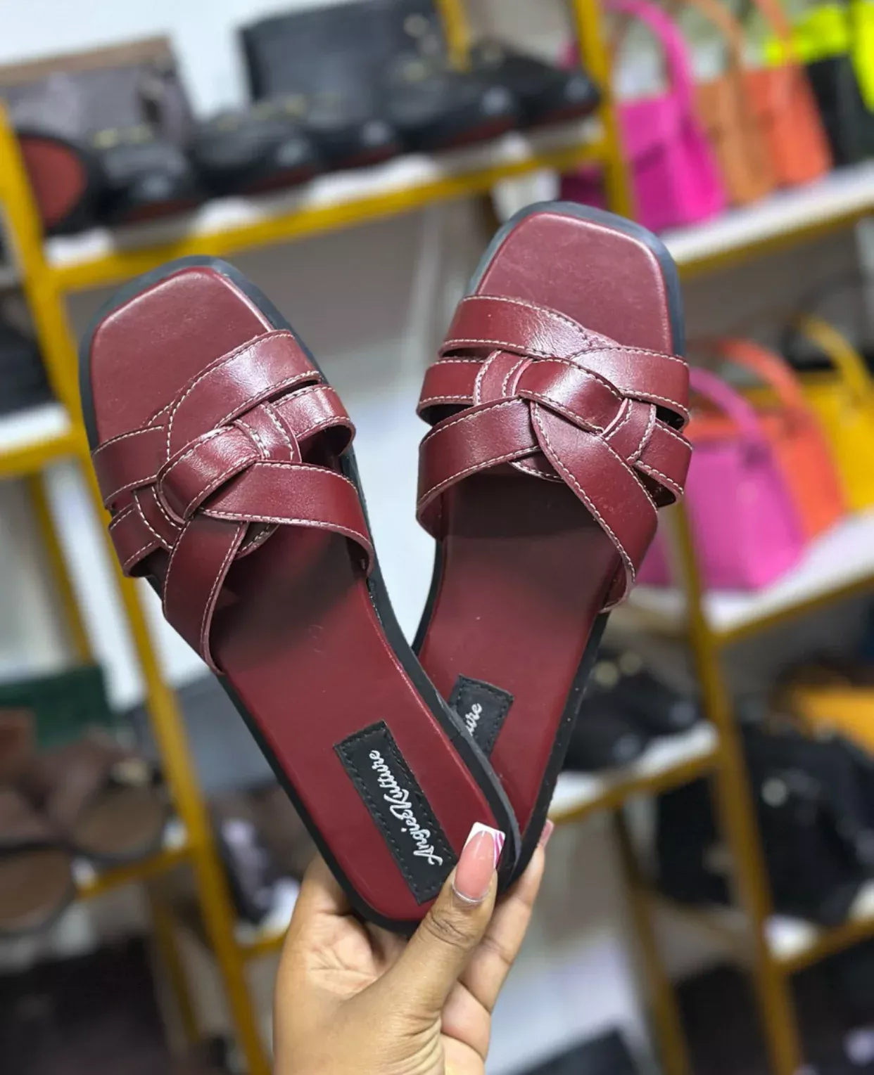 H&M Woven Flat Slippers