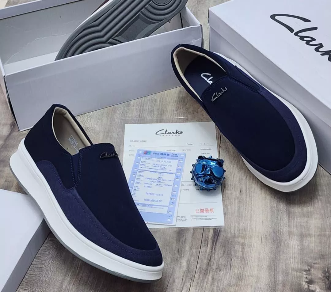 Clarks Navy Blue Loafers