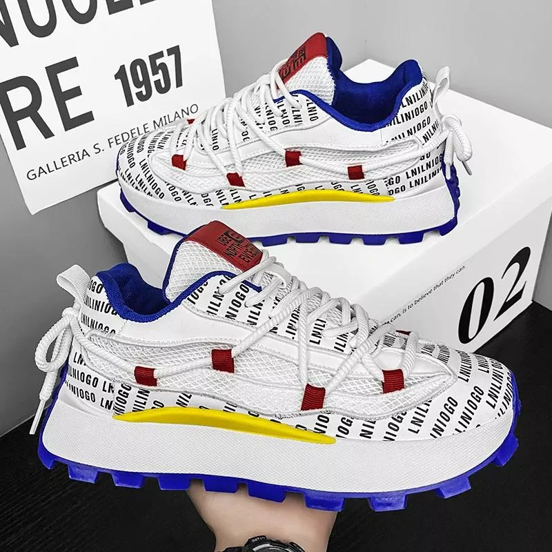 HIGH QUALITY THICK SOLE DESIGNER UNISEX LACE UP SNEAKERS