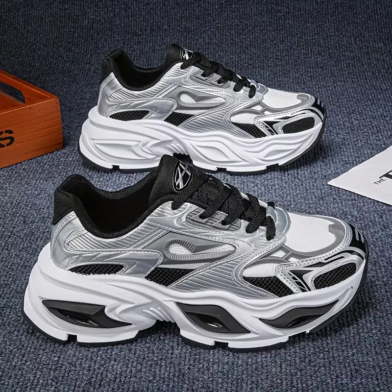 Urban Gray & Black Chunky Sneakers