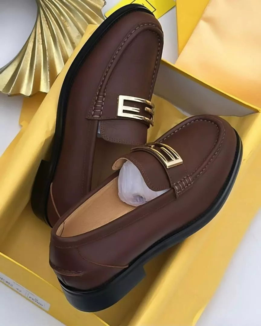 Fendi O'Lock Loafers – Brown