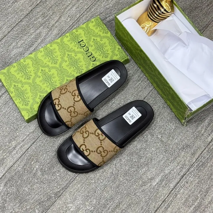 Gucci GG Slide Sandals with Web