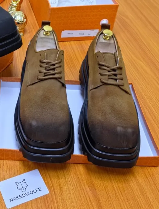 Naked Wolfe Brown Retro Oxford Shoes