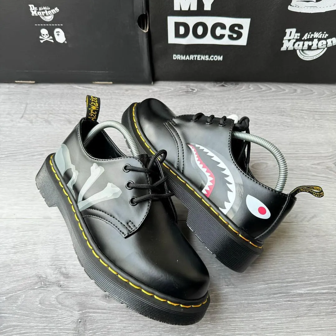 Dr. Martens BAPE x Mastermind Japan x 1461 Shoes (Black)