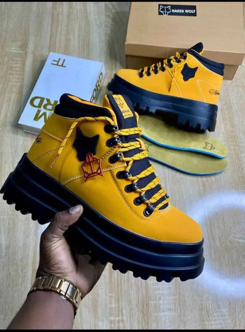 Naked Wolfe Sesigner High-Sole Shoes Orange