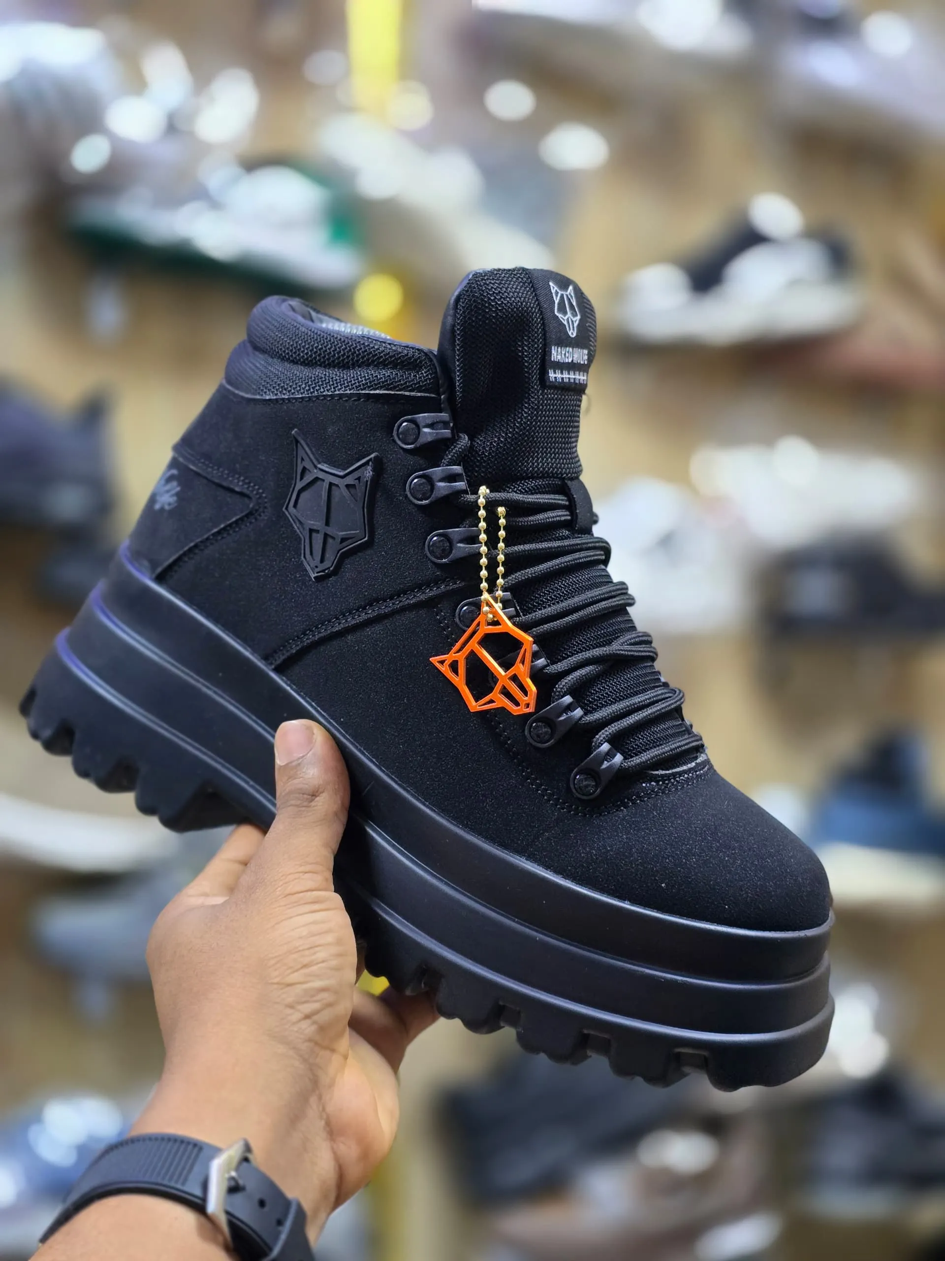 Naked Wolfe Sesigner High-Sole Shoes Black