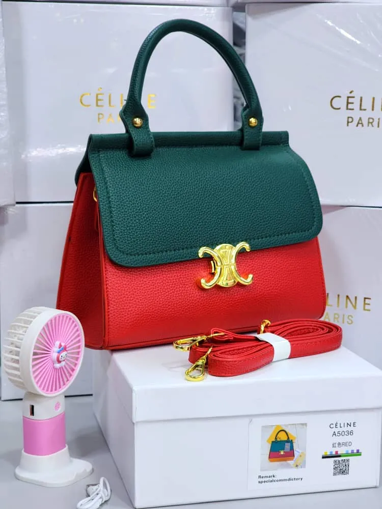 Céline Paris A5036 Luxury Bag Red&Green