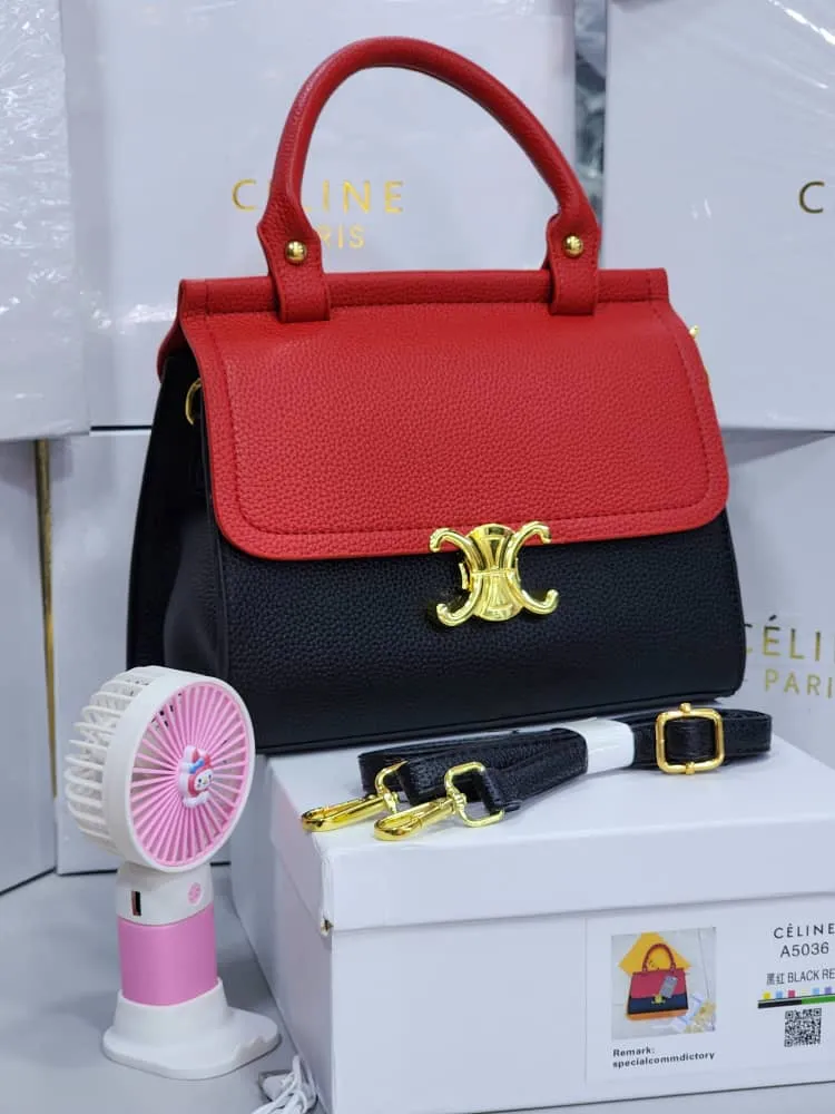 Céline Paris A5036 Luxury Bag Red&Black