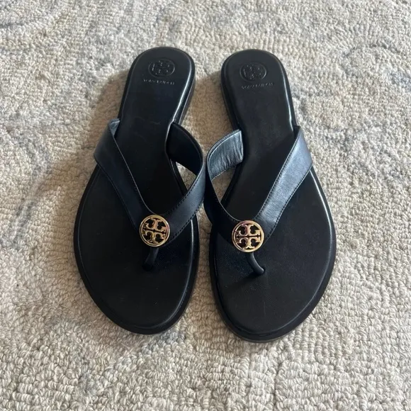 Tory Burch Benton Slides - Black