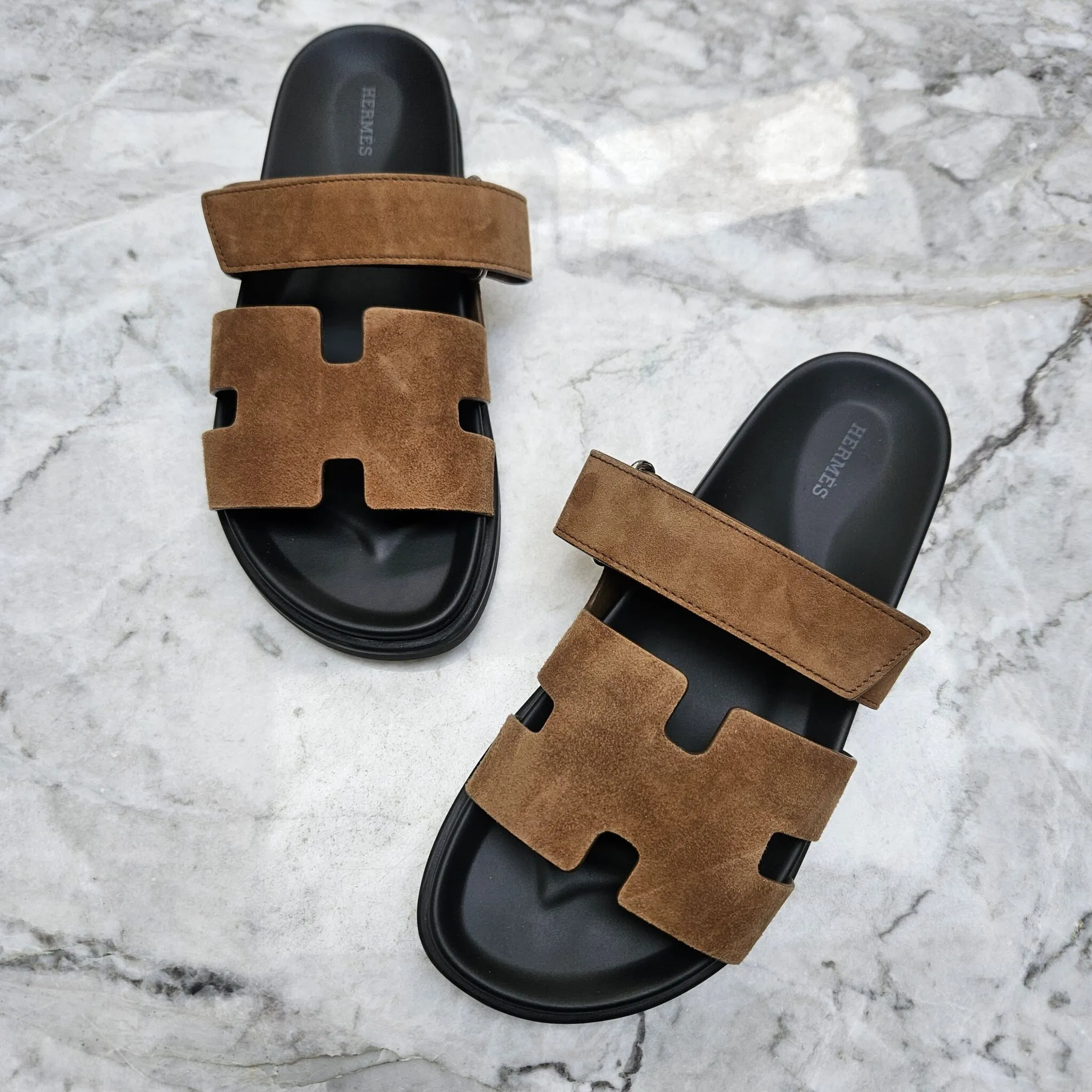 Loana slide sandals – Brown/Black