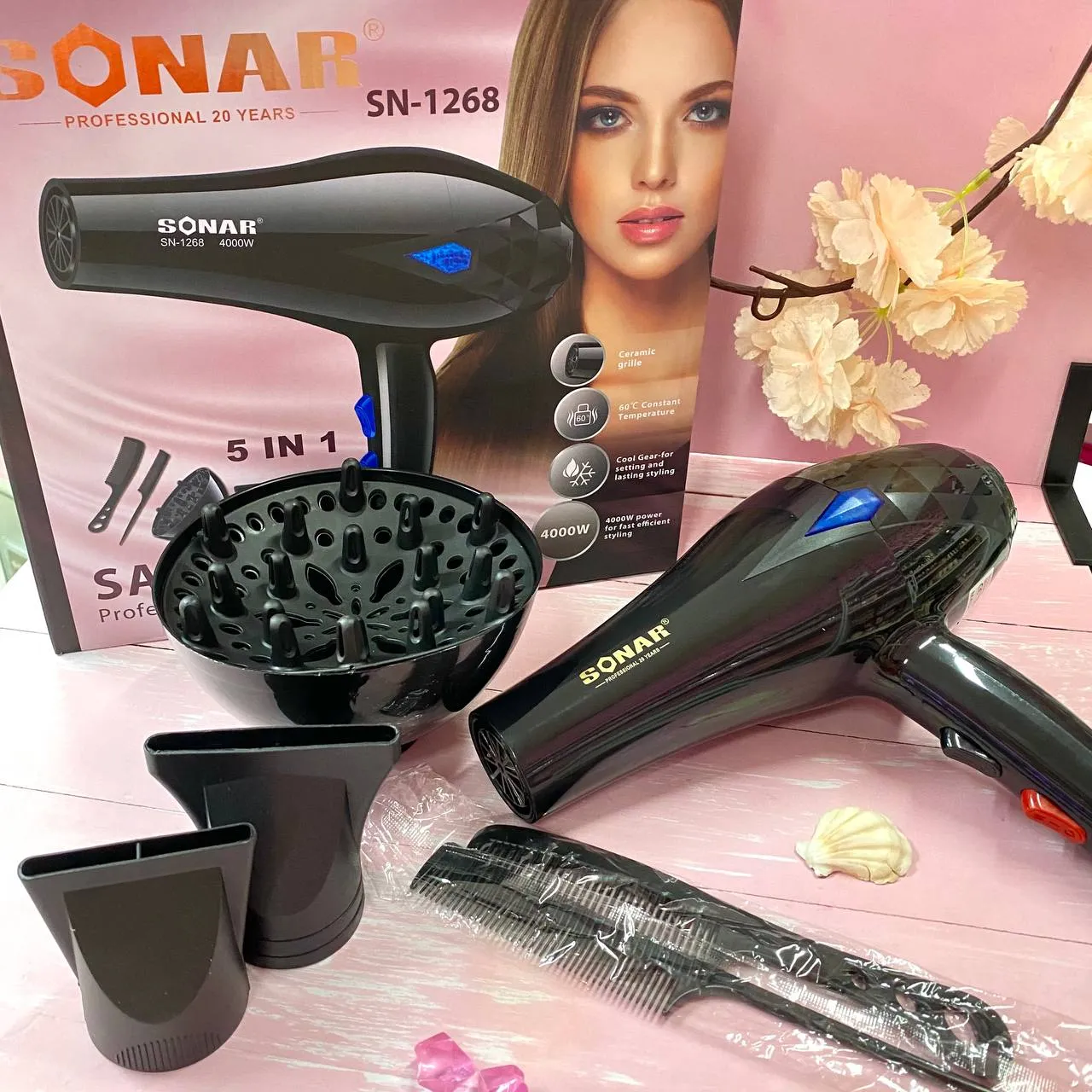 Sonar SN-1268 Professional Hair Dryer.