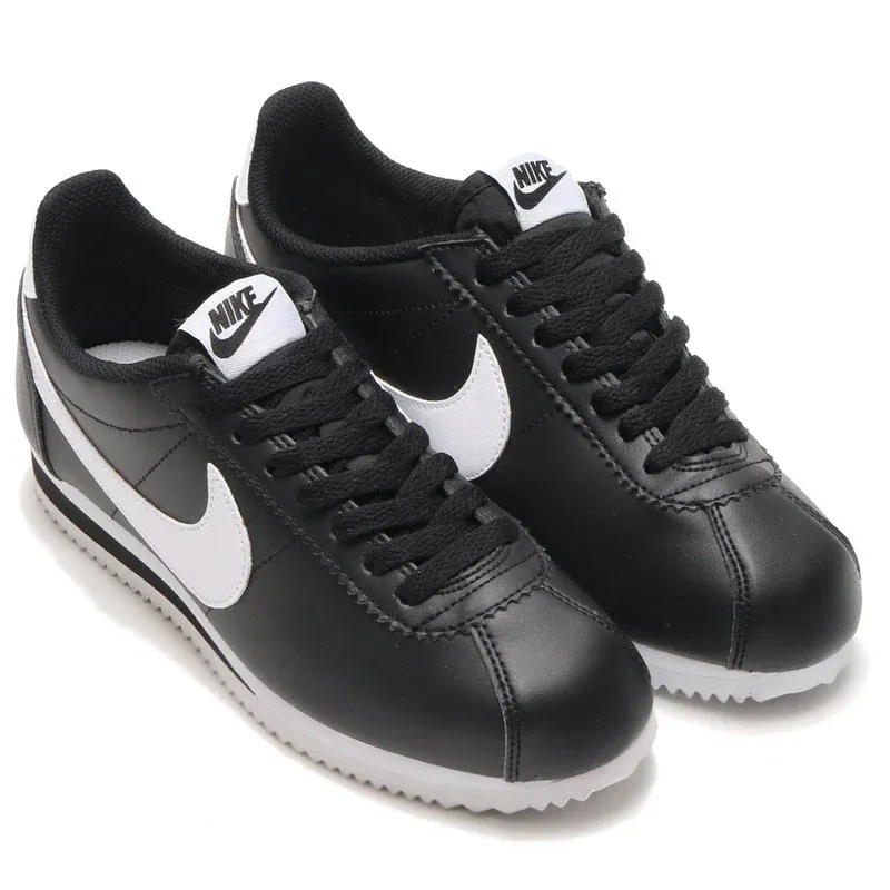 Nike Classic Cortez Leather Sneakers Black