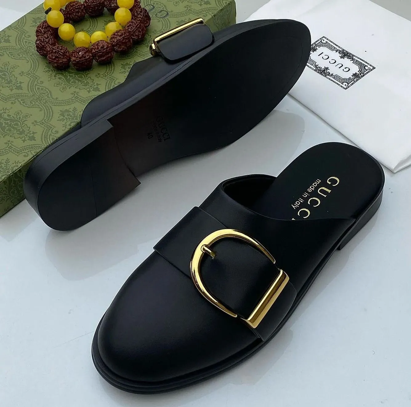 Gucci black half shoe