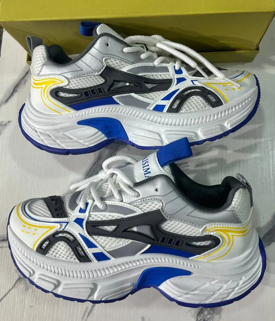 Axel Arigato Marathon Runner – white, blue, grey, and yellow