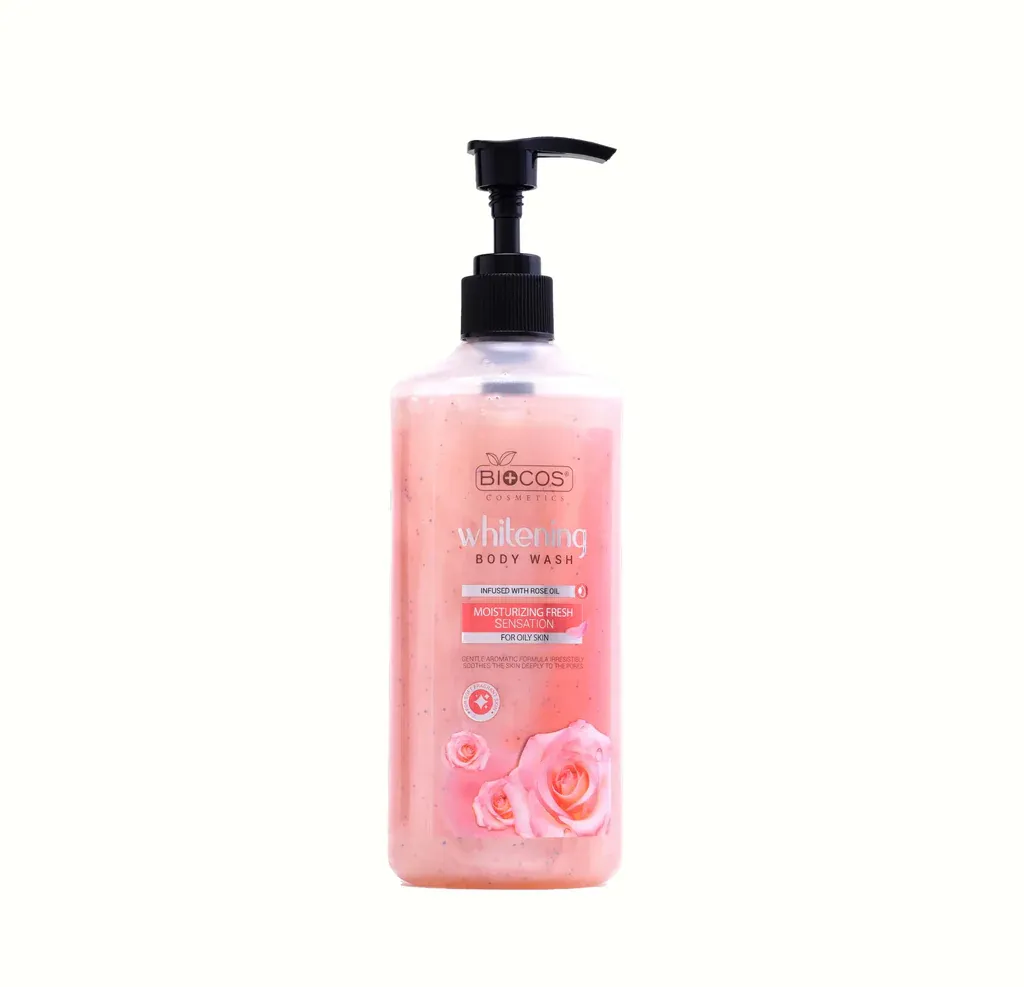 Biocos Cosmetics Whitening Body Wash, infused with Rose Oil