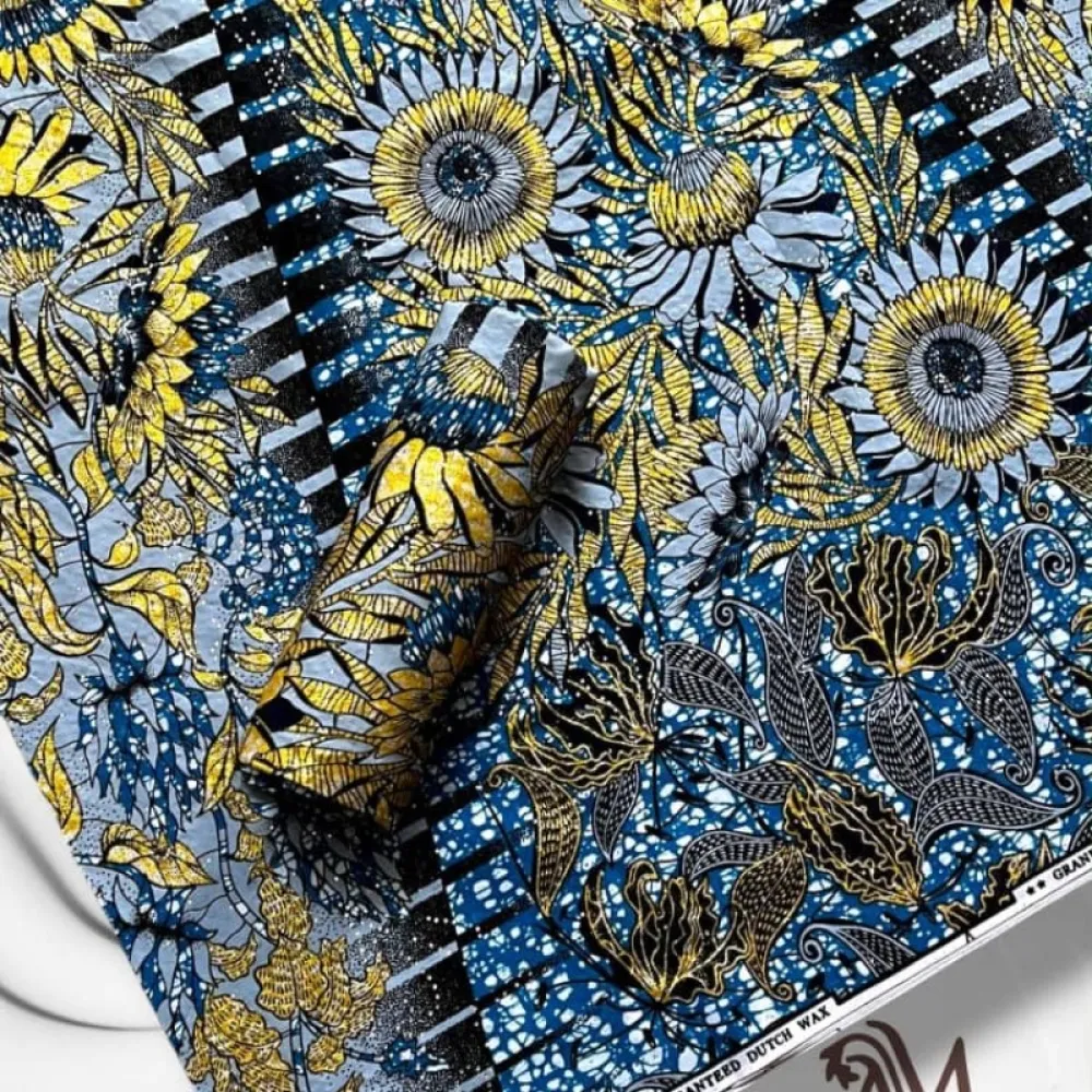 Glitter with Stone Ankara fabrics